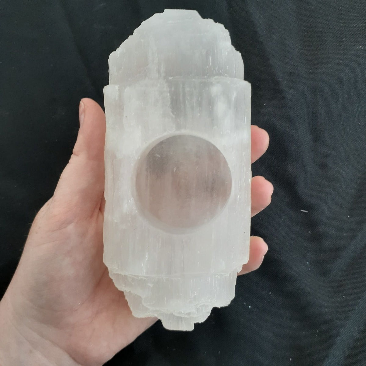 Selenite Log - Single Hole Selenite Log - Single Hole